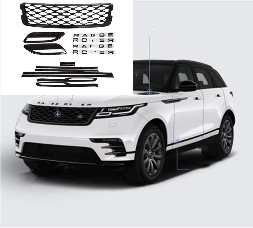 AUTO PRICH, BRAND, CATEGORY, GRILLES, Fits for Land Rover Range Rover Velar 2018 2019 Front Side Rear Hood Grille mesh Grill bar Vent Trim