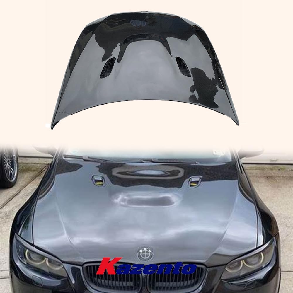 BRAND, CATEGORY, HOODS, KAZENTO, For BMW E92 M3 2 Door Coupe 11-13 Honeycomb Carbon KZ Front Bumper Hood Bonnet