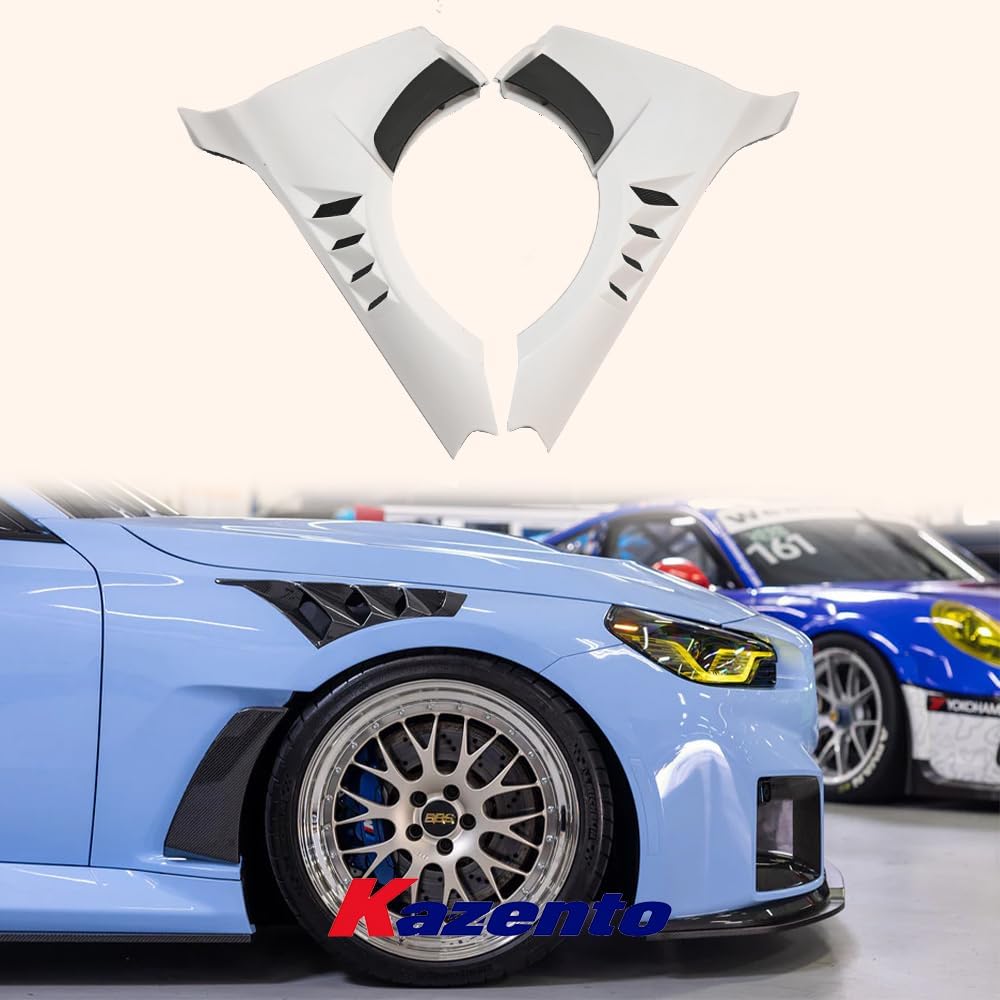 BRAND, CATEGORY, FENDERS, KAZENTO, For BMW M2 G87 2023+ AP Style Vented Front Bumper Hood Fender Pair Carbon In Cap