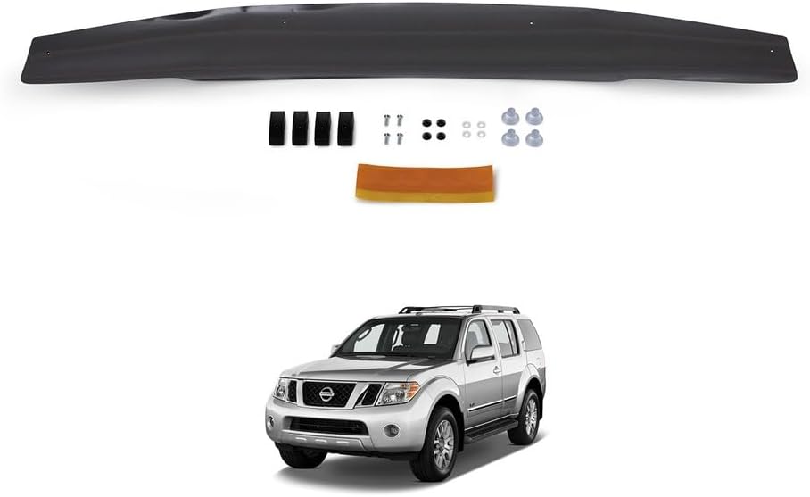 BODY, BRAND, CATEGORY, OTHERKC STORE, For Nissan Pathfinder 2005 2006 2007 2008 2009 2010 2011 2012 2013 2014 Bonnet Protector Guard Front Bug Shield Hood Deflector Hood Stone Hood Shields Piano Black