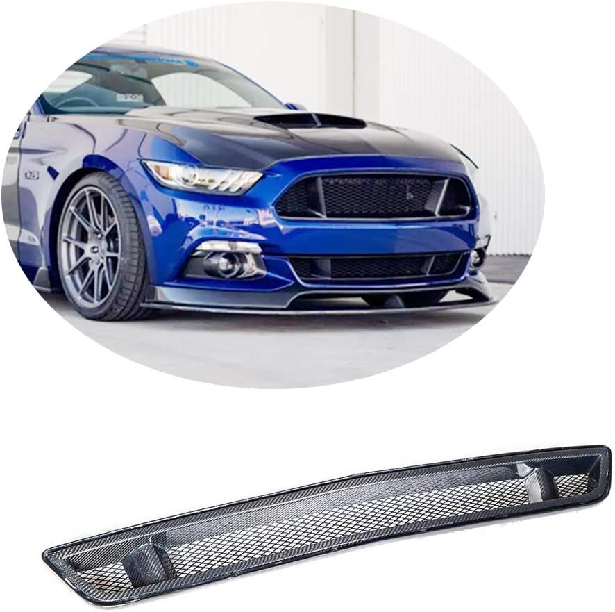 BRAND, CATEGORY, GRILLES, MCARCAR KIT, MCARCAR KIT Front Bumper Grill fits Ford Mustang GT V6 Shelby GT350R EcoBoost Coupe 2015 2016 2017 Car Racing Real Carbon Fiber Hood Air Vent Mesh Grille (Lower Grille)