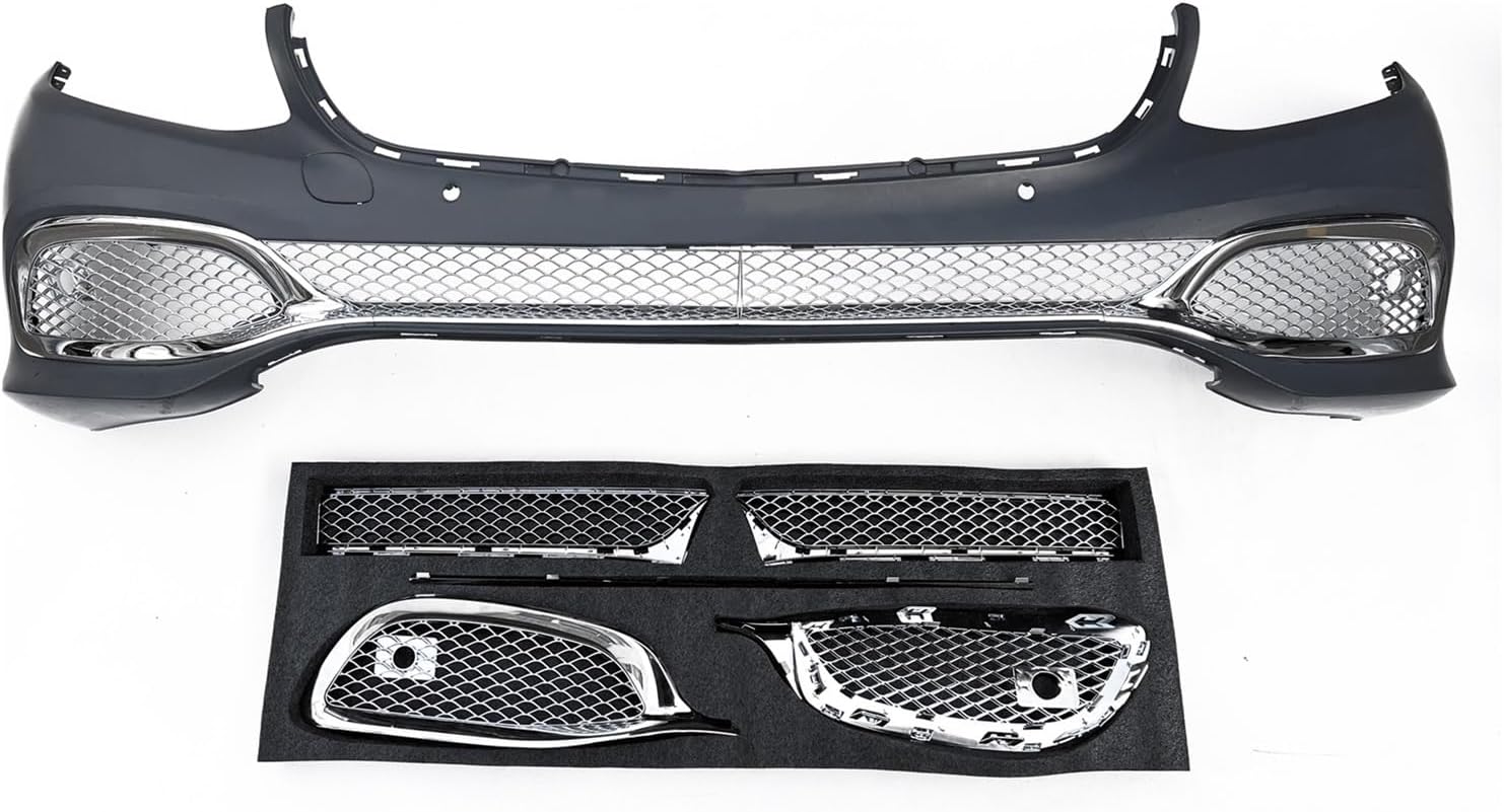 BRAND, CATEGORY, GRILLES, YABXINHE, Front Grille Compatible For Benz W213 E Class 2016-2020 Sedan 4-Door Chrome Side Air Vent Lower Bumper Hood Cover Mesh Grill