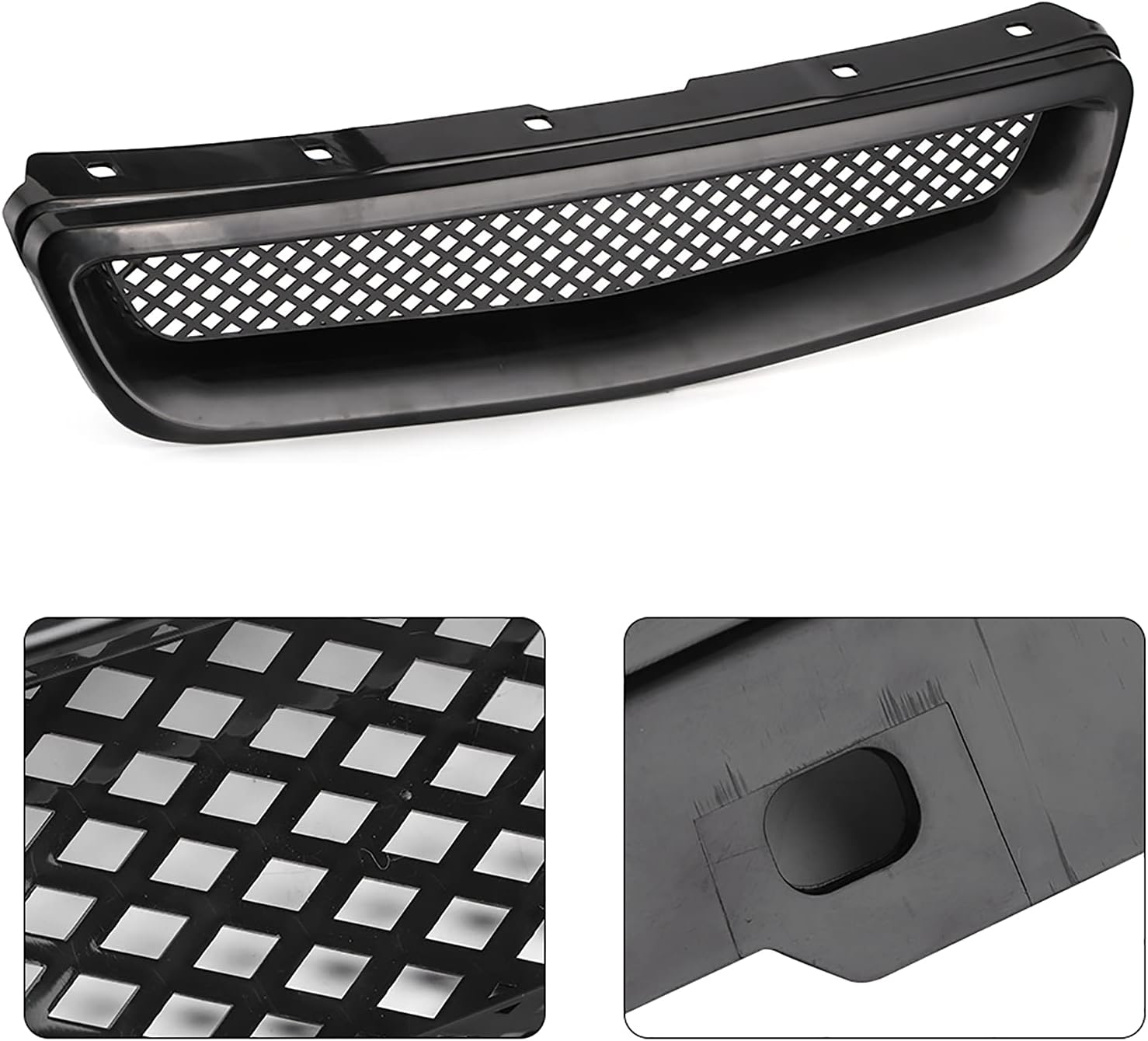 BRAND, CATEGORY, GRILLES, LEAPITURE, Front Hood Bumper Grille Front Mesh Vents Car Parts Grille Air Intake Mesh Abs Black Grille Tool for 1999-2000