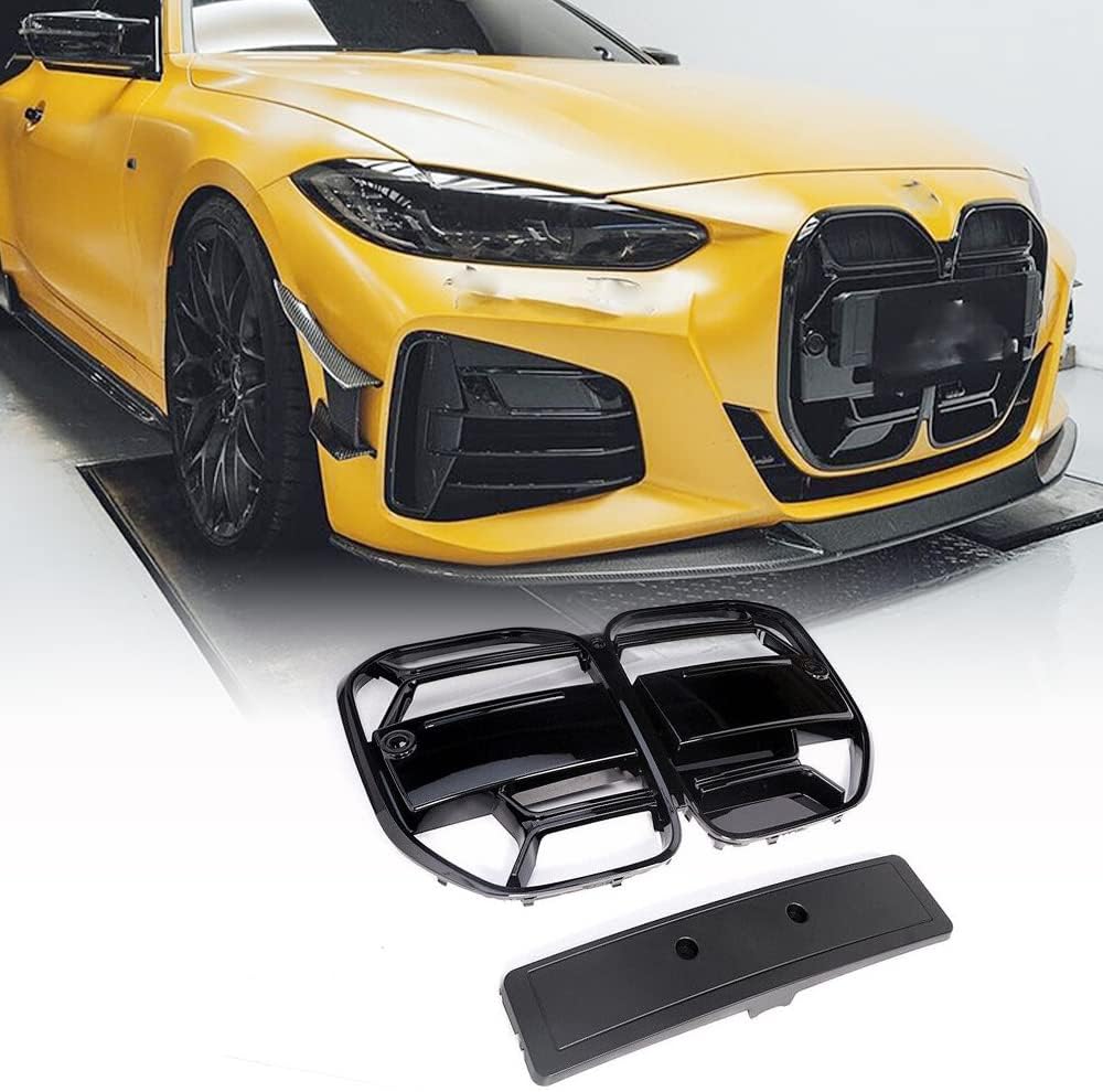 BRAND, CATEGORY, GRILLES, JC SPORTLINE, Front Hood Kidney Grill for BMW 4 Series G22 2021-2022 430i 430i xDrive Coupe 2-Door Gloss Black Front Bumper Grille Factory Outlet