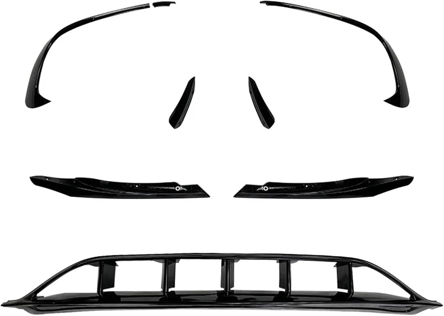 BODY, BRAND, CATEGORY, KYIUAOHUNFKLLINDJH, Front Spoiler Lip Lower Bumper Hood Cover, Compatible for Mercedes Benz A Class W176 A45 AMG Sport 2016-2018 Splitter Air Vent Trim Canards