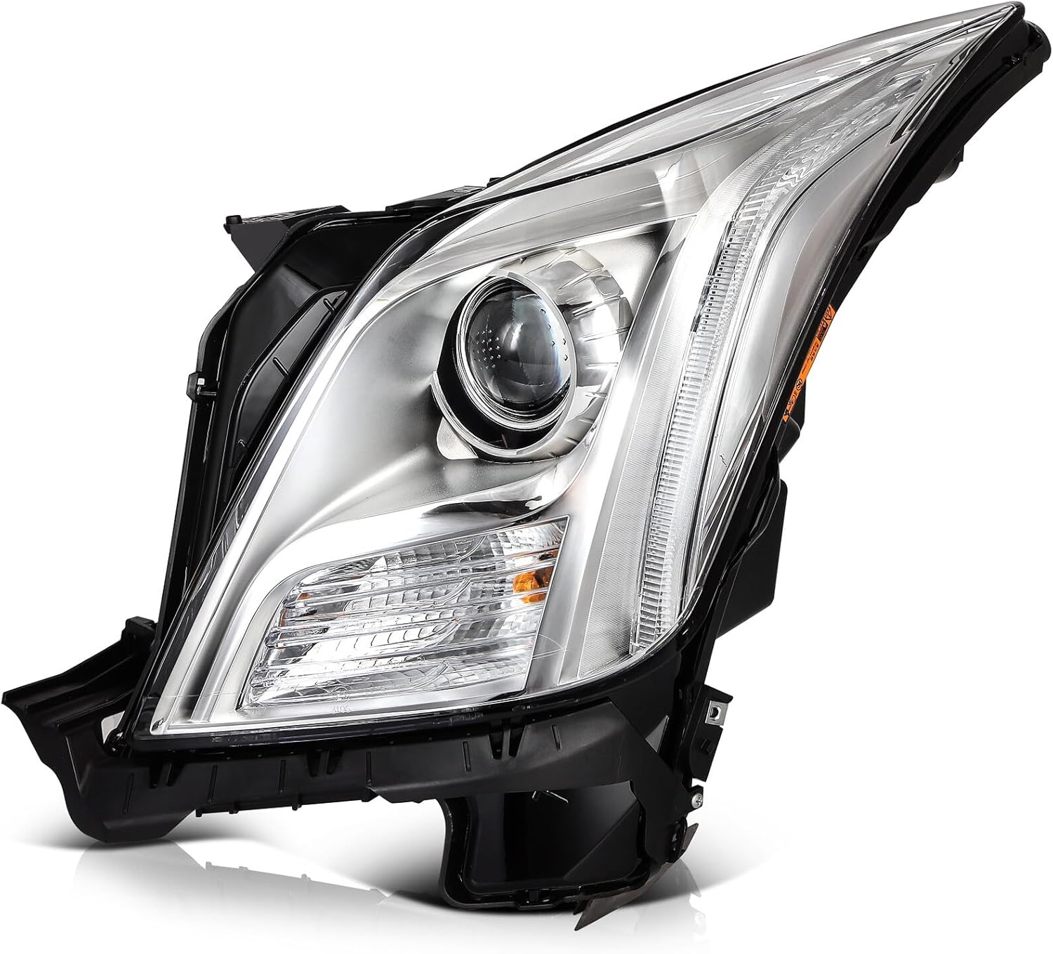 BRAND, CATEGORY, HEADLIGHT ASSEMBLIES, LBRST, GM2502374 Headlight Assembly Compatible with 2013-2017 for Cadillac XTS Chrome Housing Titanium Clear Lens Passenger Side Headlamp 23397811