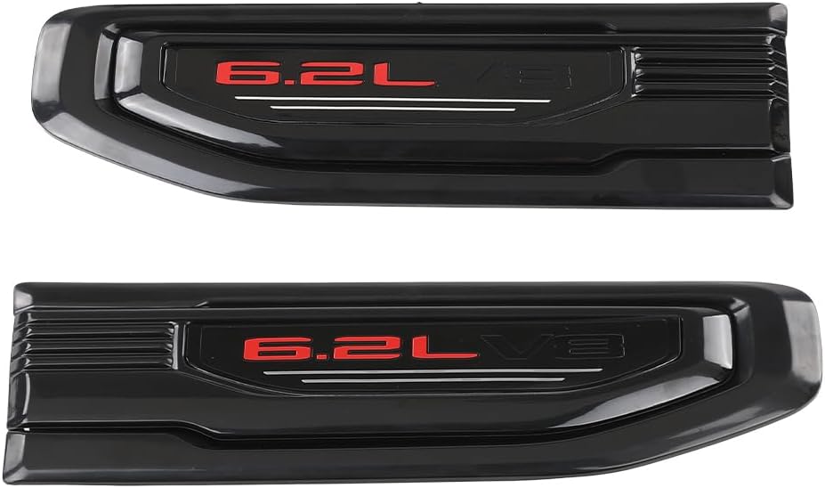 BODY, BRAND, CATEGORY, LQI, LQI 2pcs Fender Trim Hood Side Vent Emblem Kit Left and Right Compatible with GMC Sierra 1500 6.2L 2019-2024 Only 85160723, 86532094 Exterior Accessories