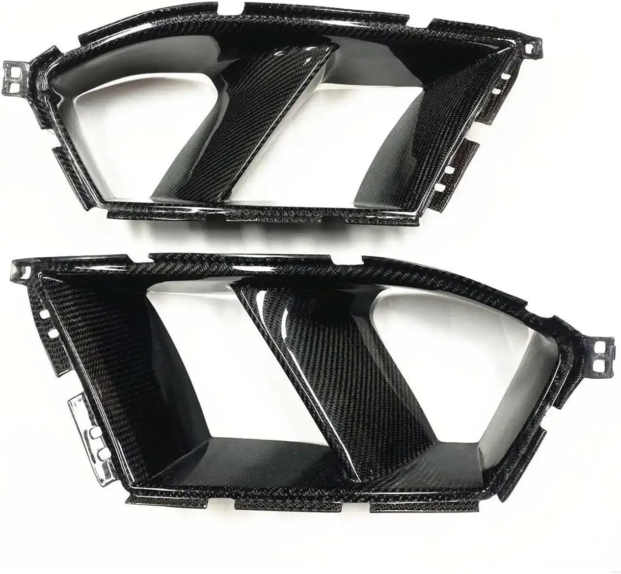 BRAND, CATEGORY, GRILLES, RRXNUPFB, Gloss Black Front Bumper Side Air Vent Trim Fog Light Lamp Hood Intake Frame Cover Grille ，Compatible For BMW G80 M3 G82 G83 M4 2021-2024(Glossy Black)