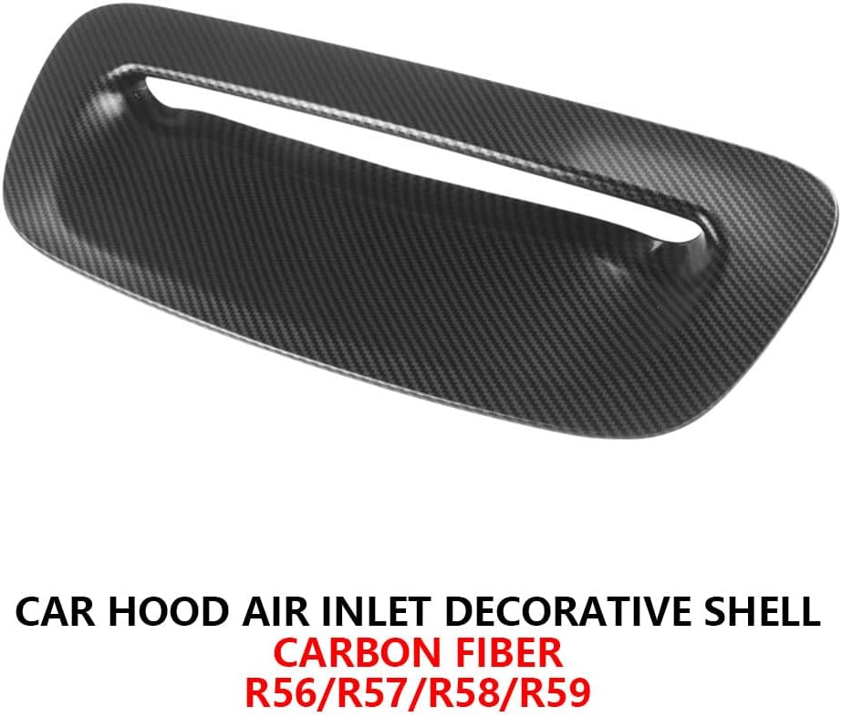 BRAND, CATEGORY, HEINMO, HOOD SCOOPS, HEINMO MN Cooper Engine Hood Scoop Air Inlet Cover For MN Cooper JCW S Clubman R55 R56 R57 R58 R59 2007-2015 Air Vent Cover Outlet Intake Trim (Carbon Fiber Printing)