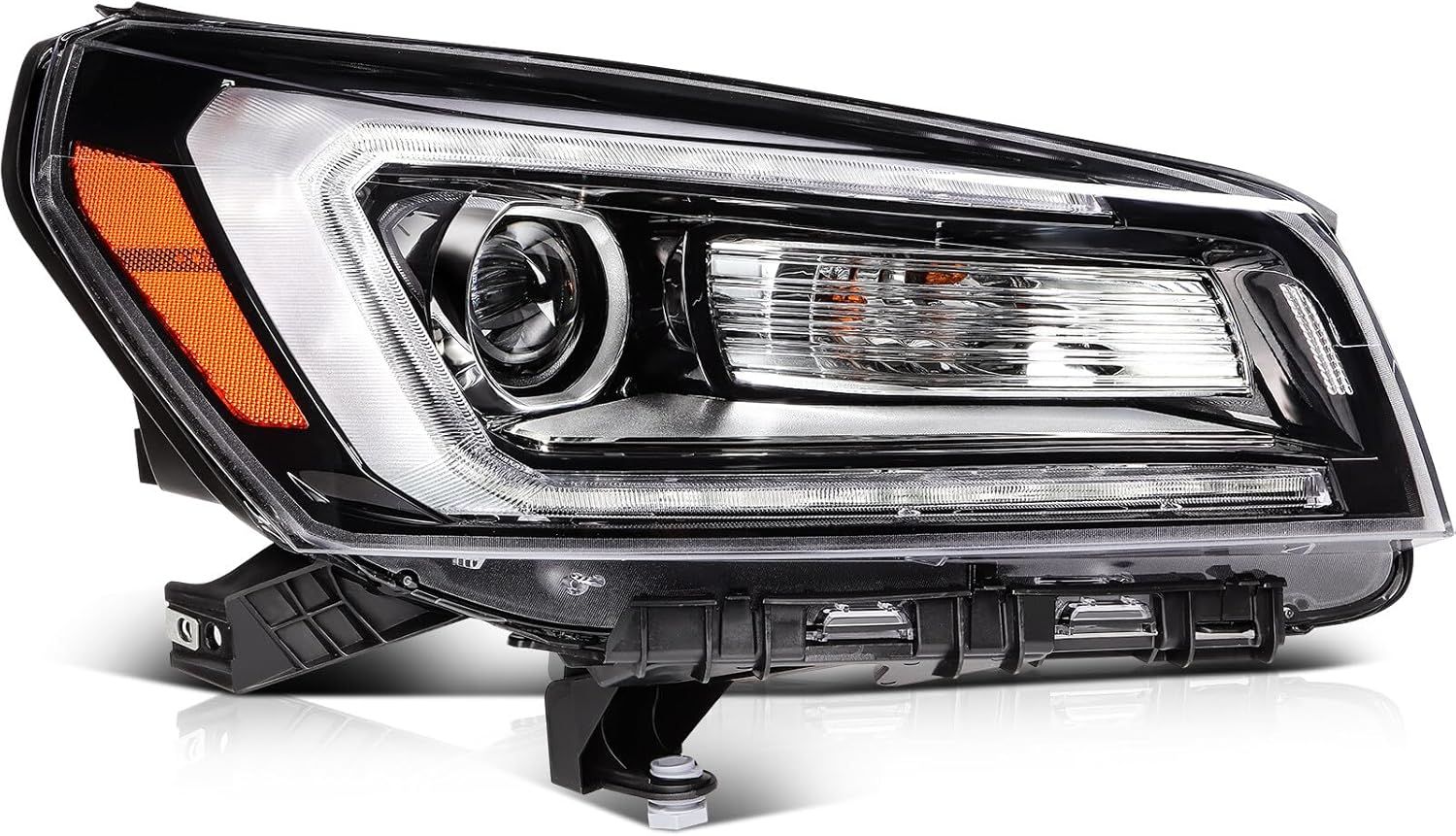 BRAND, CATEGORY, HEADLIGHT ASSEMBLIES, LBRST, Headlight Assembly Fit with 2013-2016 for GMC ACADIA 2017 for GMC Acadia Limited Chrome Housing Right 23358995 GM2503376