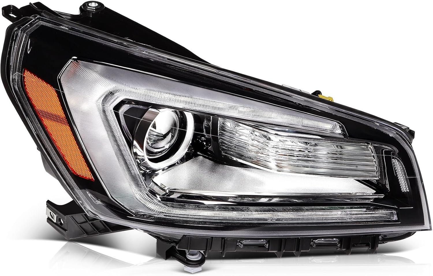 BRAND, CATEGORY, HEADLIGHT ASSEMBLIES, LBRST, Headlight Assembly Fit with 2013-2016 for GMC ACADIA 2017 for GMC Acadia Limited Chrome Housing Right 23358995 GM2503376