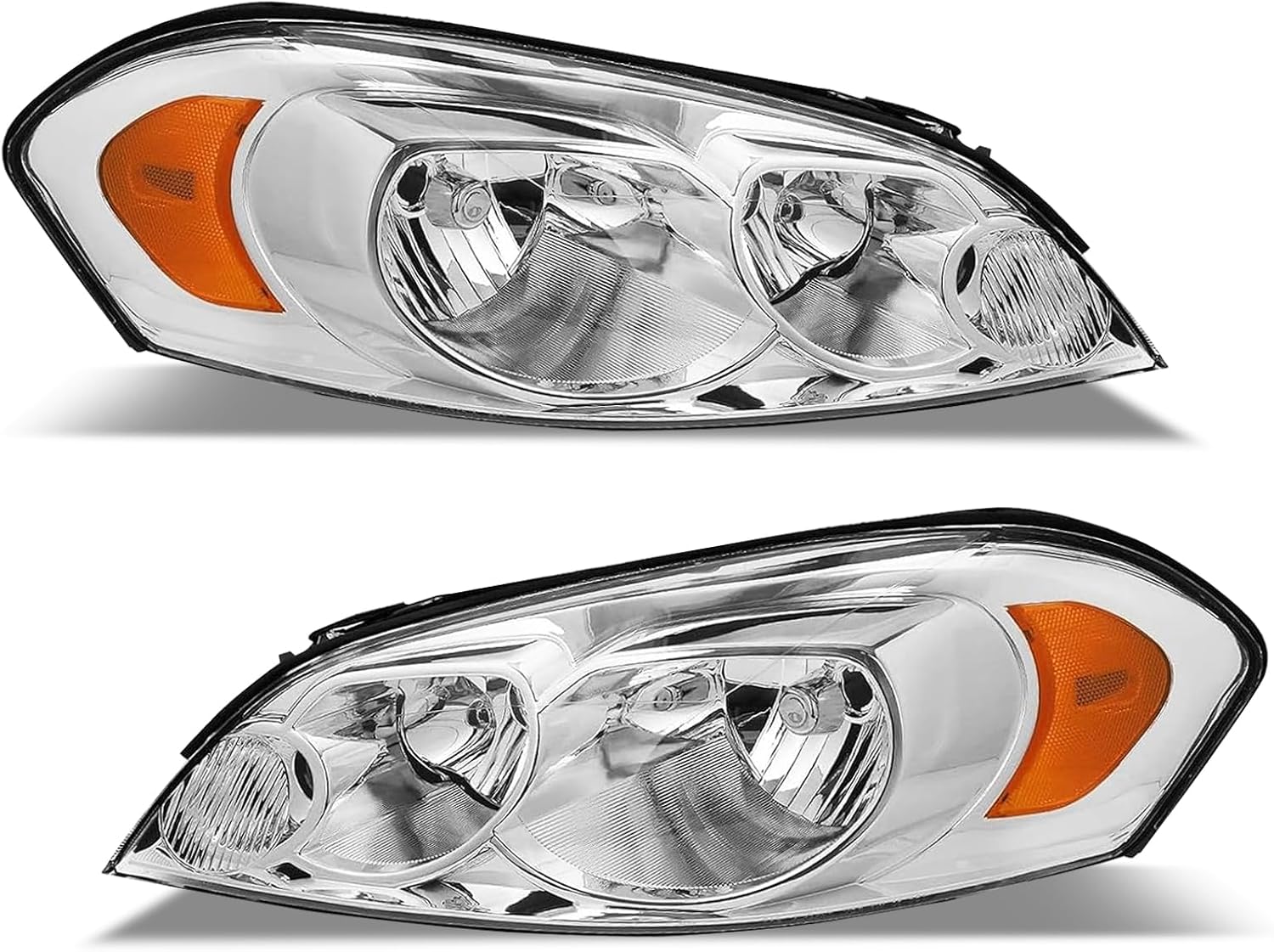 BRAND, CATEGORY, CXDAR, HEADLIGHT ASSEMBLIES, Headlights for 2006-2013 Chevy Impala, LED Headlight Assembly Headlamps for 14-16 Impala Limited, Clear Lens Amber Reflector