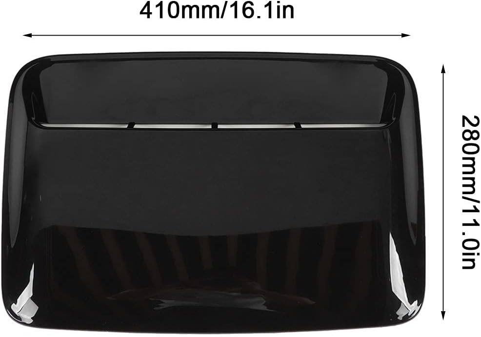 ARAMOX, BRAND, CATEGORY, HOOD SCOOPS, Hood Air Intake Grille, Universal Hood Scoop Cover for Automobile Modification Replacement Refurbishment(Bright black)