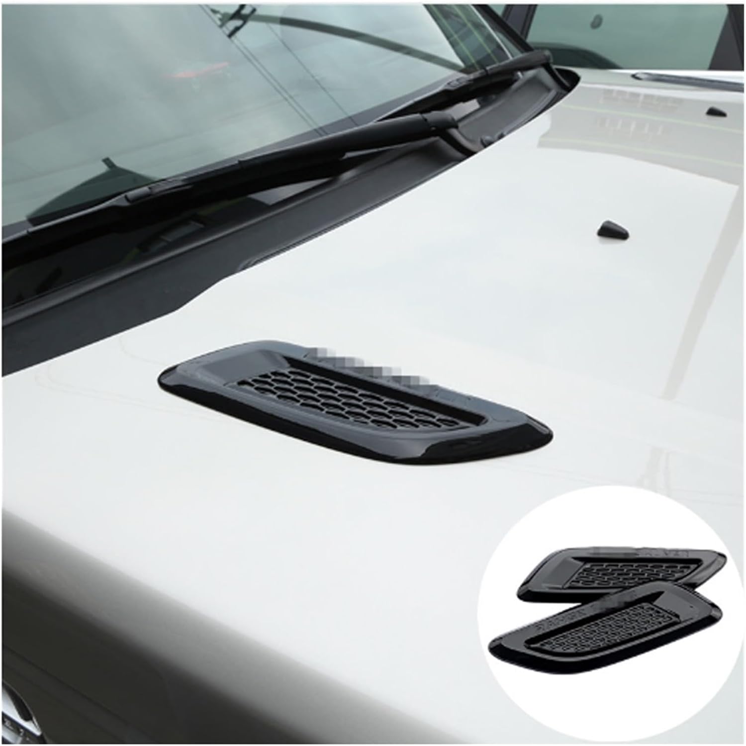 BODY KITS, BRAND, CATEGORY, TERPON, Hood Air Vent Outlet Wing Trim Stickers ABS 2 Fit for Discovery Sport LR4 LR5 Range Fit for Rover Car Exterior Accessories (Color : NO logo-03)