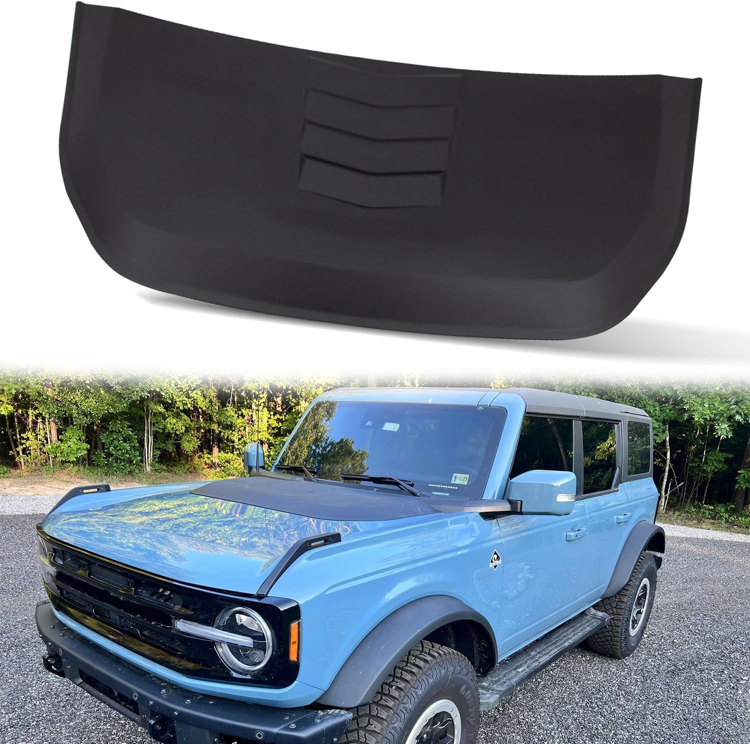 BRAND, BROADDICT, CATEGORY, HOOD SCOOPS, Hood Scoop fit for Ford Bronco 2021 2022 2023 2024 4 Door 2Door (Not Sport)