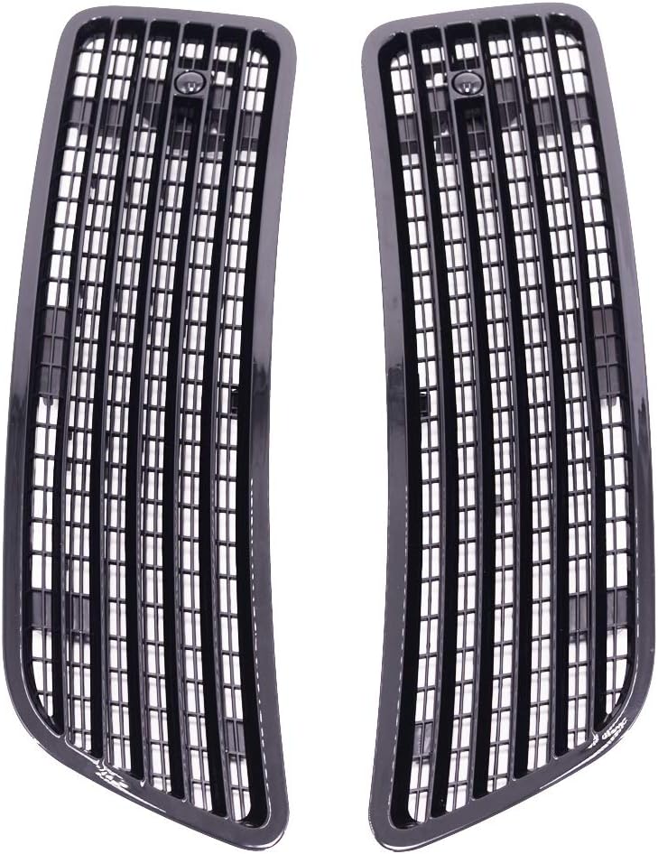 BRAND, CATEGORY, CNUPSM, GRILLES, Hood Upper Grill Vent Trim High Gloss 1 Pair Compatible With Mercedes Benz S550 W221 2007-2013 2218800205 2218800305