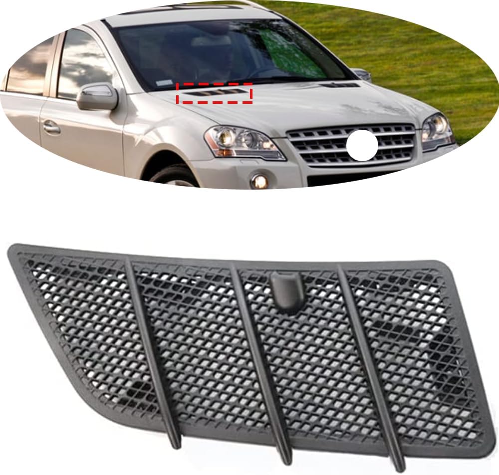 ALAINN ELAMAA, BRAND, CATEGORY, GRILLES, Hood Vent Cover Grille 1648804305 1648804405 Fit For Mercedes benz W164 ML GL 2008-2011 ML350 ML450 ML550 ML63 AMG GL320 GL350 GL450 GL550 (Left)