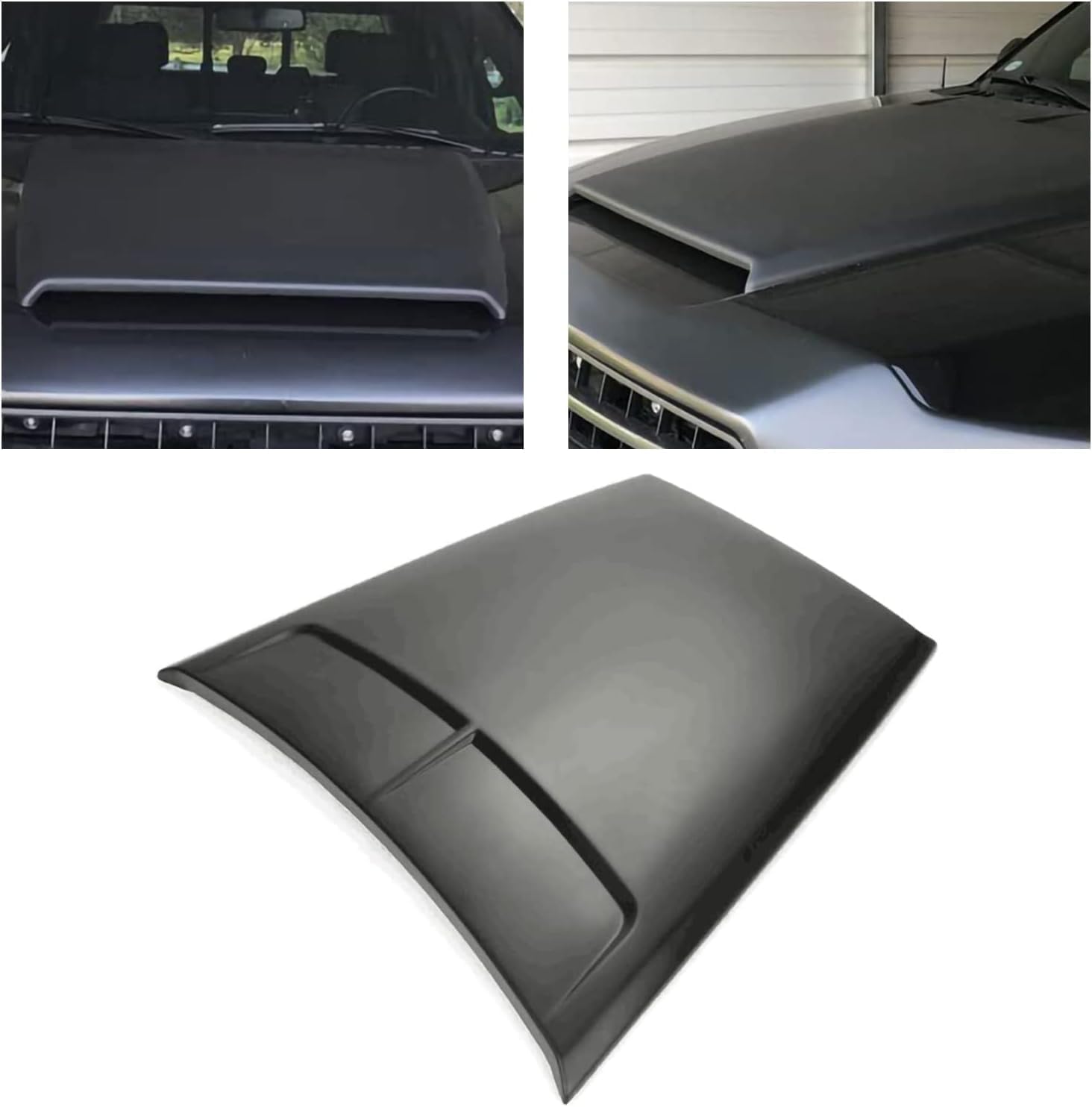 BRAND, CATEGORY, HOOD SCOOPS, KUAFU, KUAFU Front Hood Scoop Cover Compatible with 2015-2020 Ford F-150 Truck Hood Scoop Vent Cover Painted Black