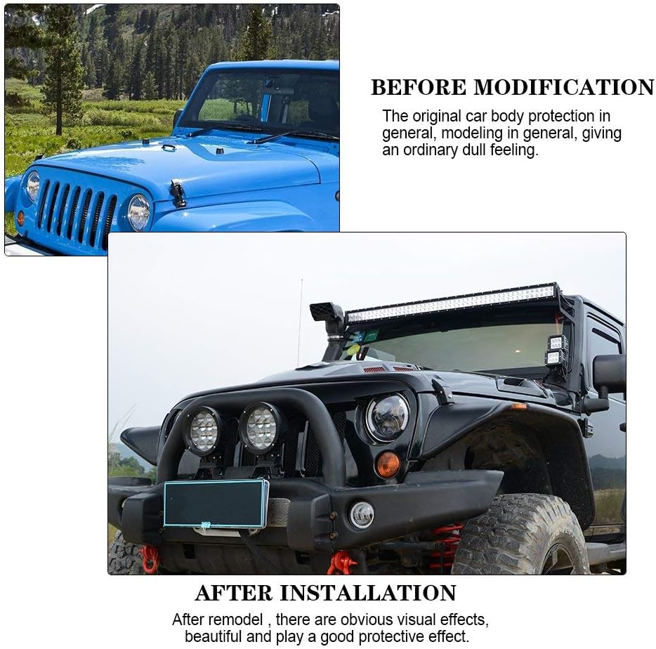 BRAND, CATEGORY, HOODS, MAIKER OFF ROAD, MAIKER Compatible with The Avenger Style Replacement Hood 2007-2017 Jeep Wrangler JK JKU Unlimited Rubicon, Black