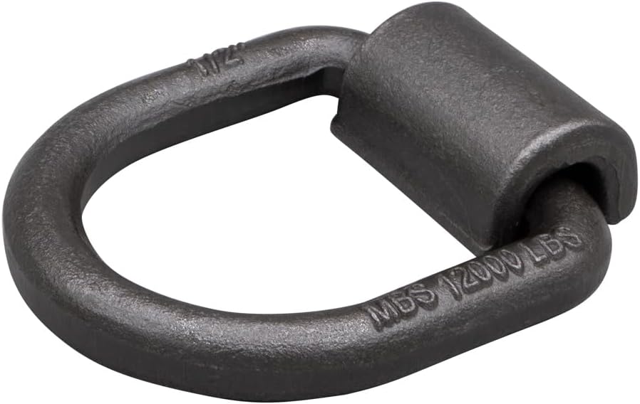 BRAND, CATEGORY, MYTEE PRODUCTS, TIE DOWNS & ANCHORS, Mytee Products (12 Pack) 1/2" Heavy Duty Weld-On Forged D Ring 12,000 Lbs