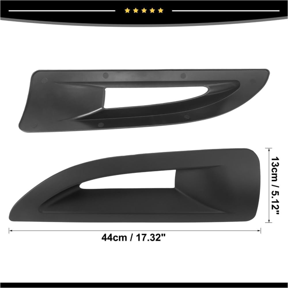 BRAND, CATEGORY, HOOD SCOOPS, UPFVBLE, Piece of 2 Pair Hood Side Air Vent Cover Bezels Trim ABS for Jeep for Wrangler 2007-2017 (Matte Black) (ABS Plastic),Strict QC