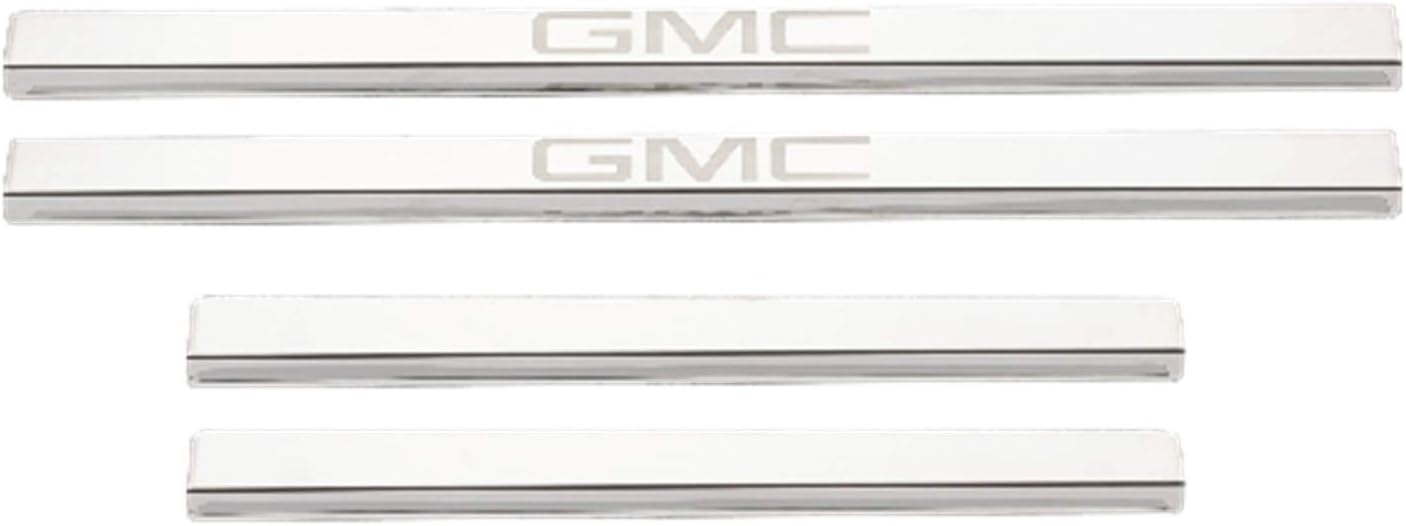 BRAND, CATEGORY, DOOR ENTRY GUARD, PUTCO, Putco GMC Logo Stainless Steel Door Sill Plates Kit - Fits GMC Sierra 2019-2025 Crew Cab