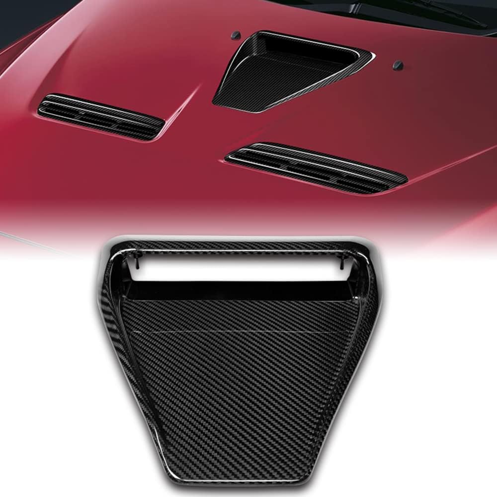 BRAND, CATEGORY, HOOD SCOOPS, W-POWER, Q1-TECH, 3PCS Racing Carbon Fiber Bonnet Hood Vents Compatible with 2008-2015 Mitsubishi Lancer Evolution 10 X,Decorative and Functional for Air Flow Intake, Carbon Fiber Bonnet Hood Scoop Vent Set