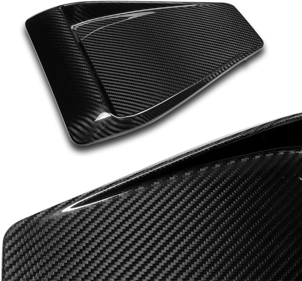 BRAND, CATEGORY, HOOD SCOOPS, W-POWER, Q1-TECH, JDM Racing V-Style Carbon Fiber Hood Scoop Body Kit Compatible with 2008-2015 Mitsubishi Lancer Evolution 10 X, Decorative and Functional for Air Flow Intake, Carbon Fiber Hood Scoop