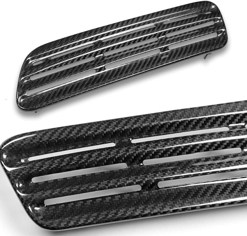 BRAND, CATEGORY, HOOD SCOOPS, W-POWER, Q1-TECH, JDM Racing Carbon Fiber Bonnet Hood Vents Compatible with 2008-2015 Mitsubishi Lancer Evolution 10 X, Decorative and Functional for Air Flow Intake, Carbon Fiber Air Intake Hood Scoop Vent