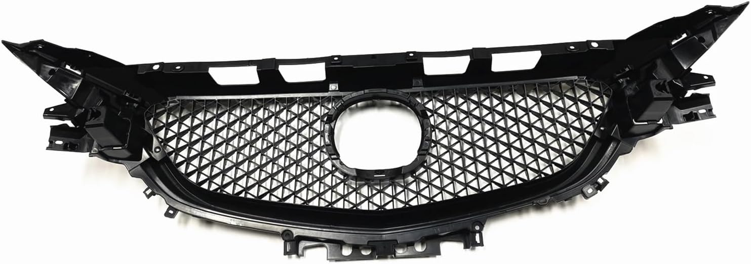 BRAND, CATEGORY, GRILLES, YALIYA, Racing Grill Front Grille Compatible For Mazda 6 Atenza 2017.7-2018 Mazda6 Black Replacement Car Upper Bumper Hood Vent Mesh Body Kit Grid