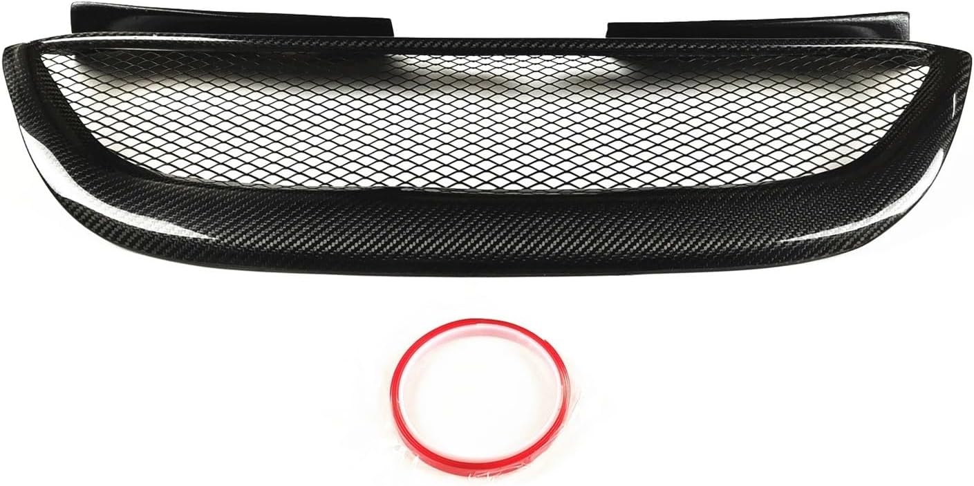 BRAND, CATEGORY, GRILLES, RWFZQKDX, Real Carbon Fiber Car Racing Front Grille Grill Upper Bumper Hood Vent Mesh Auto Kit Grid Compatible for Genesis Coupe 2008-2012