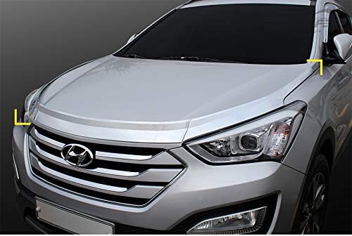 BODY, BRAND, CATEGORY, SAFE, SAFE Chrome Hood Guards Bonnet Protector 3p for 2013-2018 Hyundai Santa Fe Sports