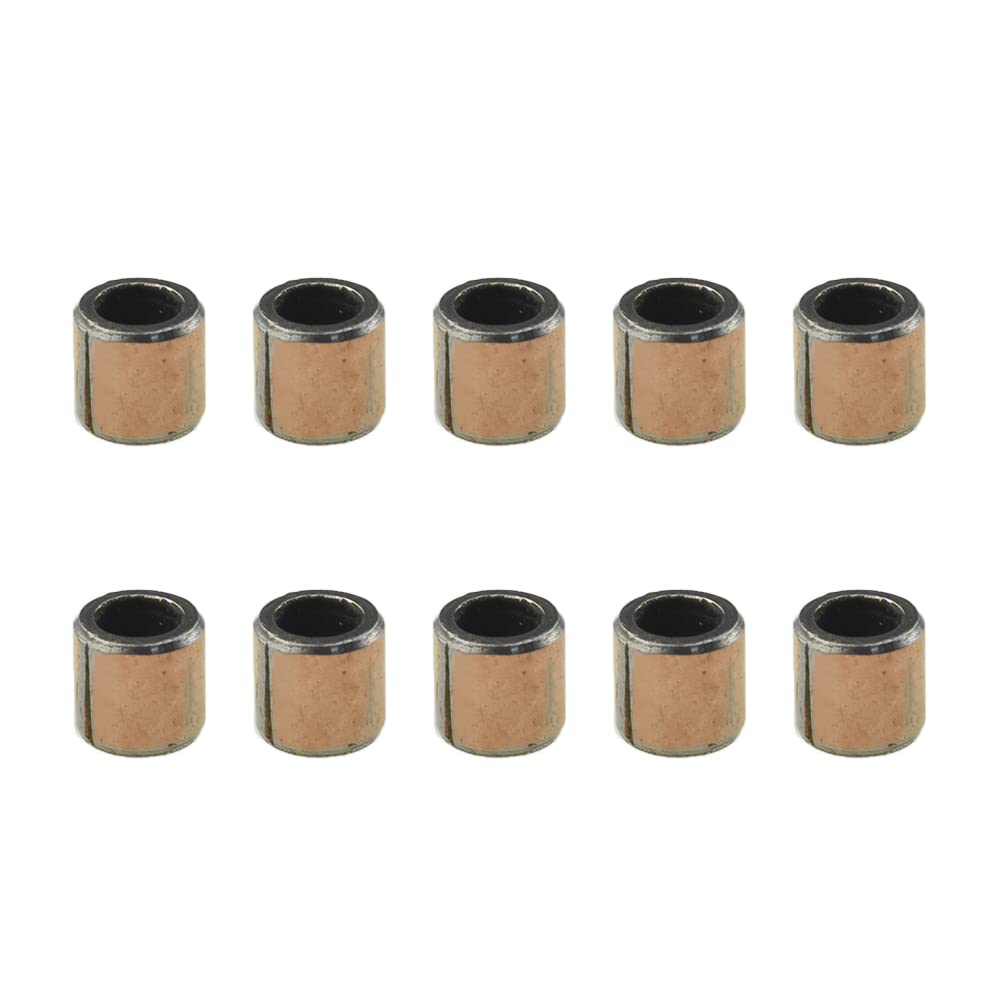 ACOEITL, BRAND, CATEGORY, SLEEVE BEARINGS, Sleeve Bushing Bearing 6mm Bore x 8mm OD x 10mm Length Bronze No Oil Good Friction No Rattle Tight Secure Welded Seam Close Tolerances for Shock Eyelets Exhaust Header Bolts 3D Printed 10Pcs