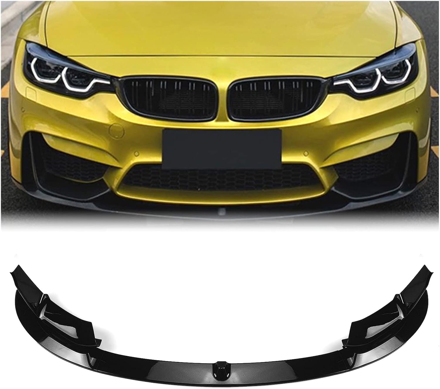 BODY, BRAND, CATEGORY, ITOMEN, Spoiler Fit for BMW F80 M3 F83 F82 M4 2015-2020 Front Bumper Spoiler Lip Blade Lower Side Air Vent Hood Cover Beautiful (Color : Carbon Fiber Look, Size : 1)