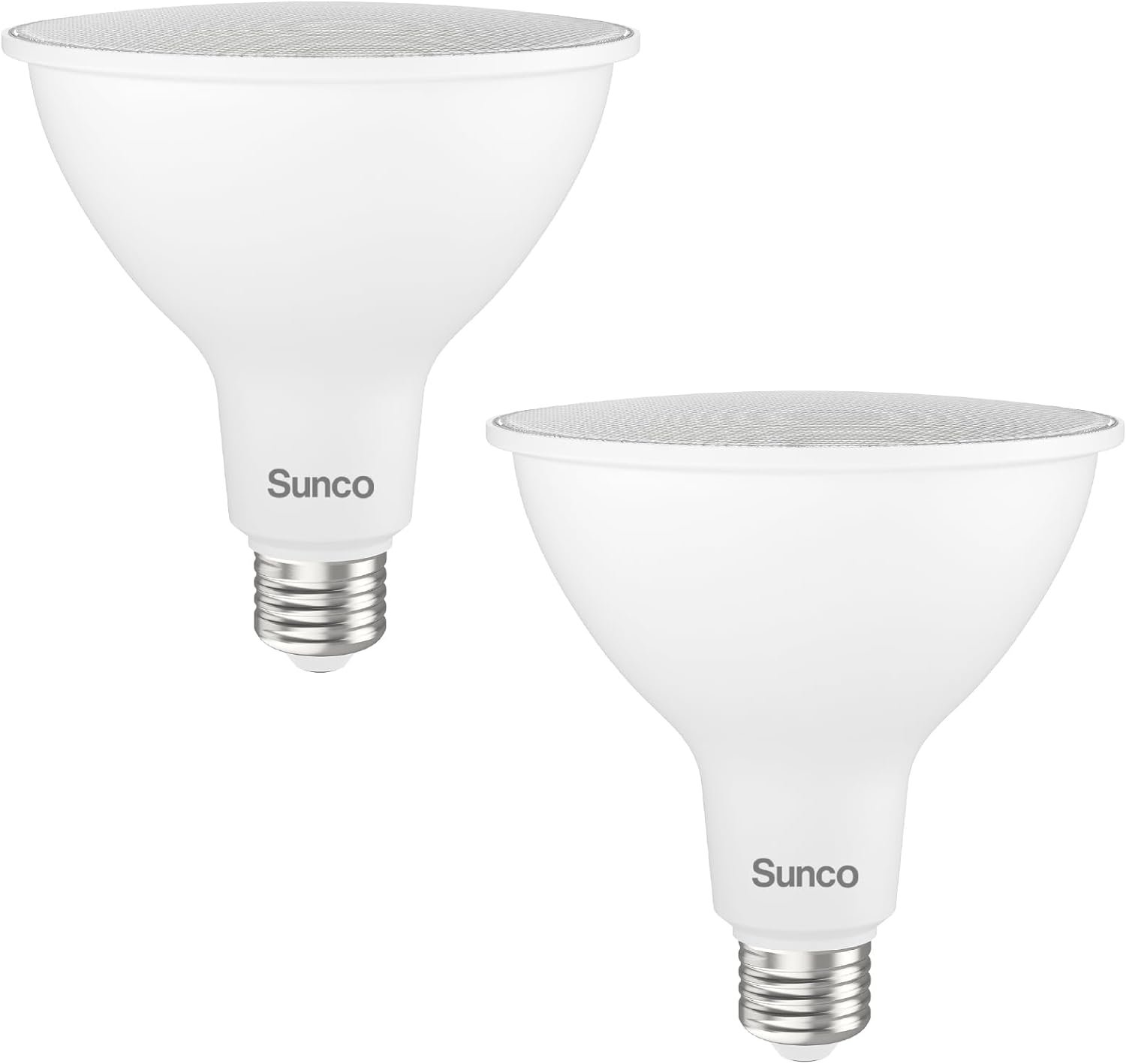 BRAND, CATEGORY, LED BULBS, SUNCO LIGHTING, Sunco 2 Pack 1800 Lumens Outdoor LED Flood Light Waterproof PAR38 LED Bulb, Dimmable, 15W=150W, 3000K Warm White, E26 Base, UL Listed