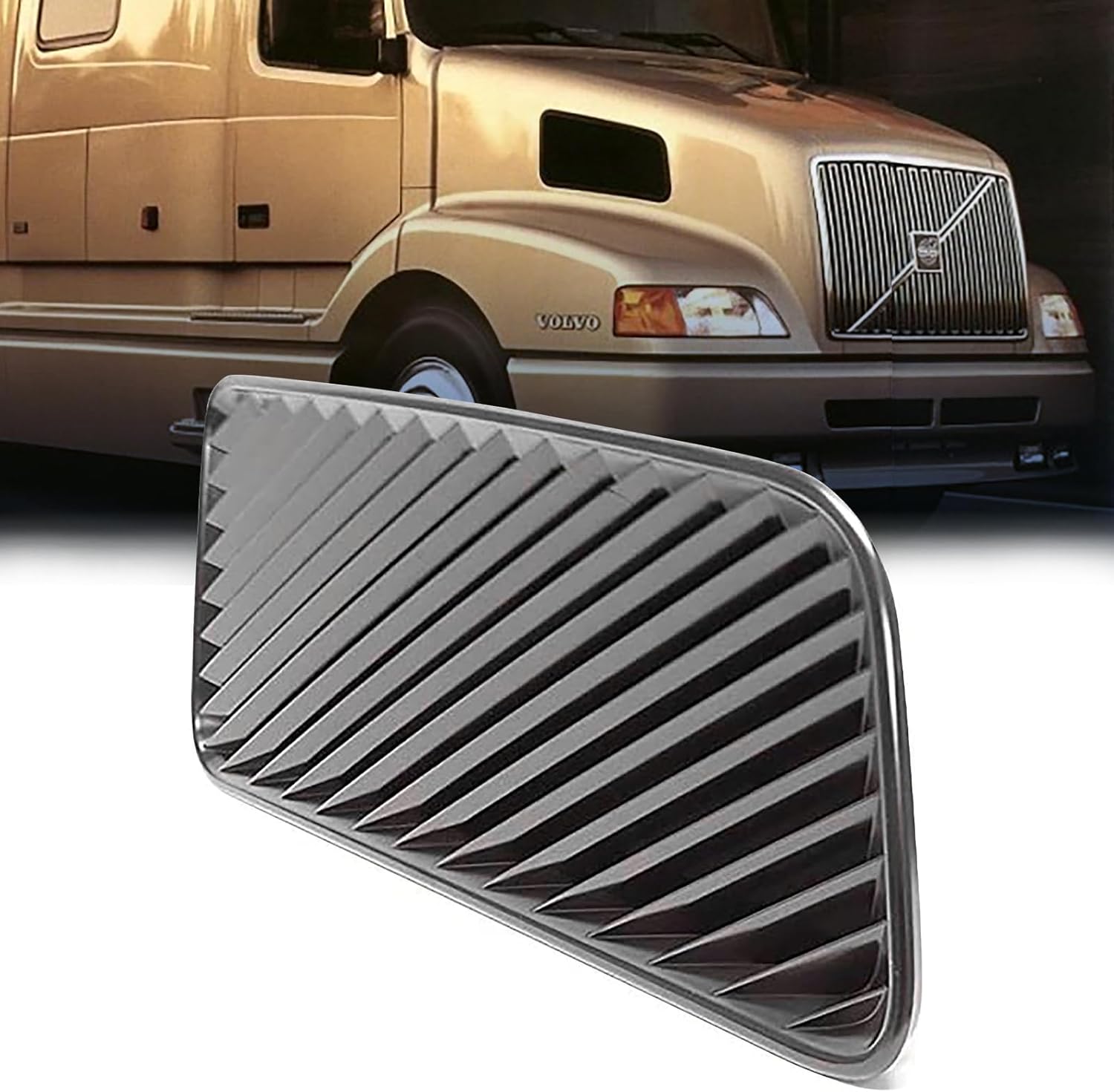 BRAND, CATEGORY, GRILLES, TORQUE, TORQUE Replacement Side Hood Air Intake Grill Grille for 1996-2003 Volvo VNL VN Semi Trucks Black (TR015)