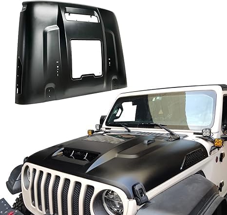 AL4X4, BRAND, CATEGORY, HOODS, The Replacement Hood for 2018-2024 Jeep Wrangler JL JLU & 2020-2024 Gladiator JT Space-Capsule Style Hood/Heat Dispersion Hood NOT fit Mojave or 392 models