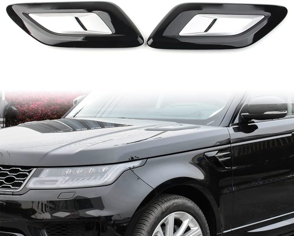 BRAND, CATEGORY, HOOD SCOOPS, THREE T, Three T Front Air Flow Vent Cover, Air Intake Grille Inlet Cover Trim for Land Rover for Range Rover Sport 2018-2021 Left&Right