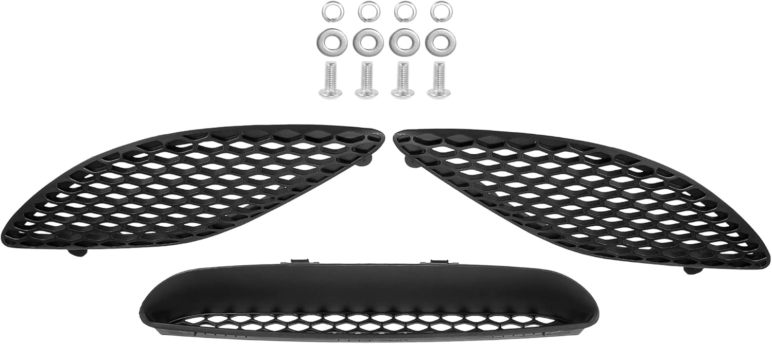 AUTTOOP, BRAND, CATEGORY, DRIVING, FOG & SPOT LIGHTS, 3pcs Front Hood Bezel Vent Trim Hood Grille Kit for 2015-2020 Do-dge Charger SRT Hellcat Hood Bezels (Side Grilles not for 2021 Models) Replacement for 68202462AD 68202581AC 68202580