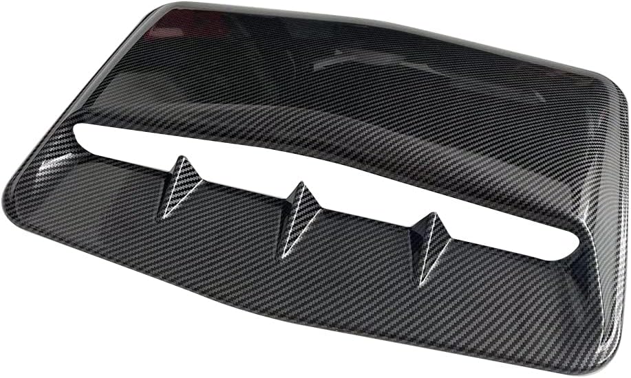 BRAND, CATEGORY, HOOD SCOOPS, IHREESY, Universal Air Intake Scoop Bonnet,Self Adhesive Air Flow Intake Side Scoop Hood Cover Universal Intake Scoop Turbo Bonnet Vent Cover,42cm x25cm,Carbon Fiber Pattern