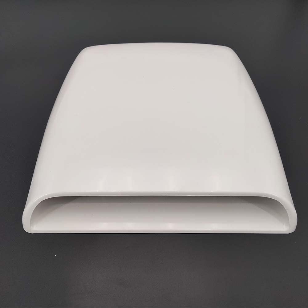 ACAIGEL, BRAND, CATEGORY, HOOD SCOOPS, Universal Car Decorative Air Flow Intake Hood Scoop Vent Bonnet Cover Trim White