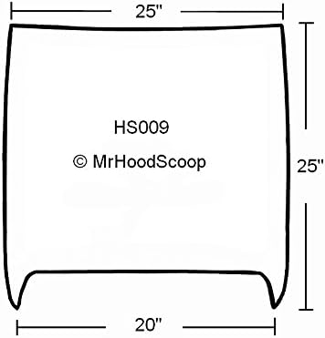 BRAND, CATEGORY, HOOD SCOOPS, X1, Unpainted Hood Scoop Compatible With Toyota Tacoma Years 1980-2023 by MrHoodScoop HS009