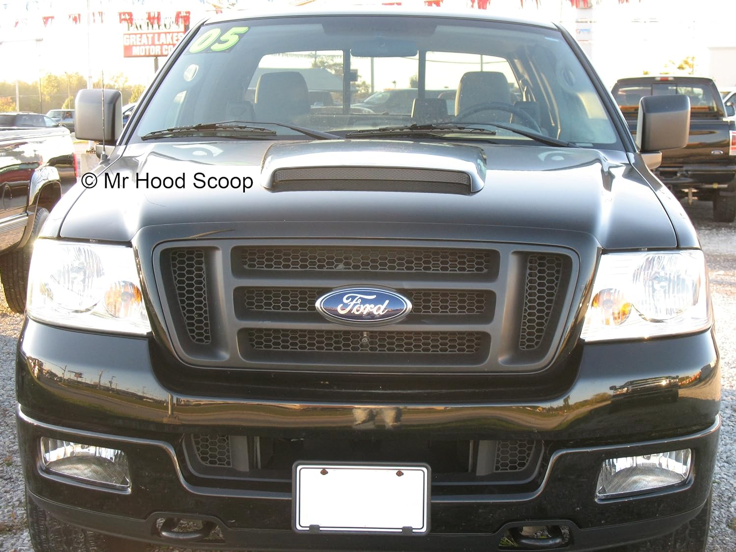 BRAND, CATEGORY, HOOD SCOOPS, XTREME AUTOSPORT, Unpainted Hood Scoop Compatible with 2004-2008 Ford F150 by MrHoodScoop HS009