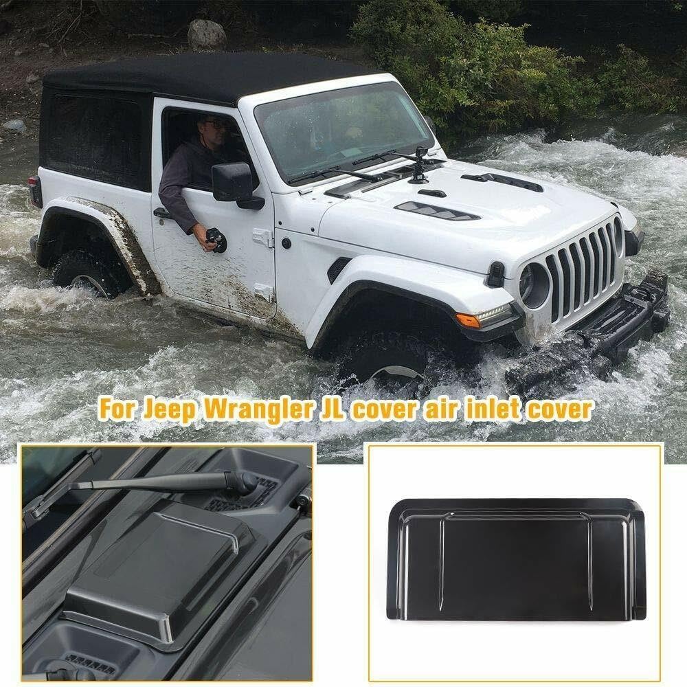 BRAND, CATEGORY, HOOD SCOOPS, SHQINGRNZE, Vent Cover Air Vent Hood Vent Scoop Cover Cowl 18+ Black 1pcs/Set Front for Jeep for Gladiator 2020 for Wrangler 2018-2019