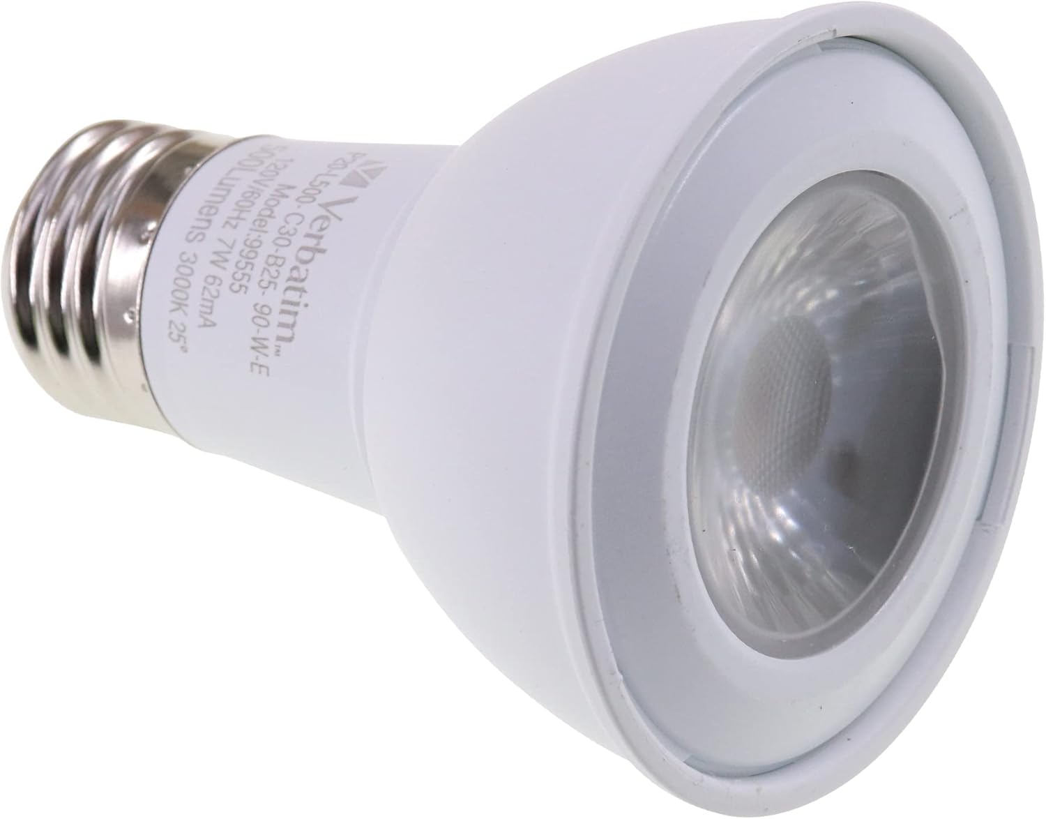 BRAND, CATEGORY, LED BULBS, VERBATIM, Verbatim 99555 Dimmable PAR20 LED Bulb, 120V, E26, 7-Watt, 500-Lumen, 25° Flood, 3000K