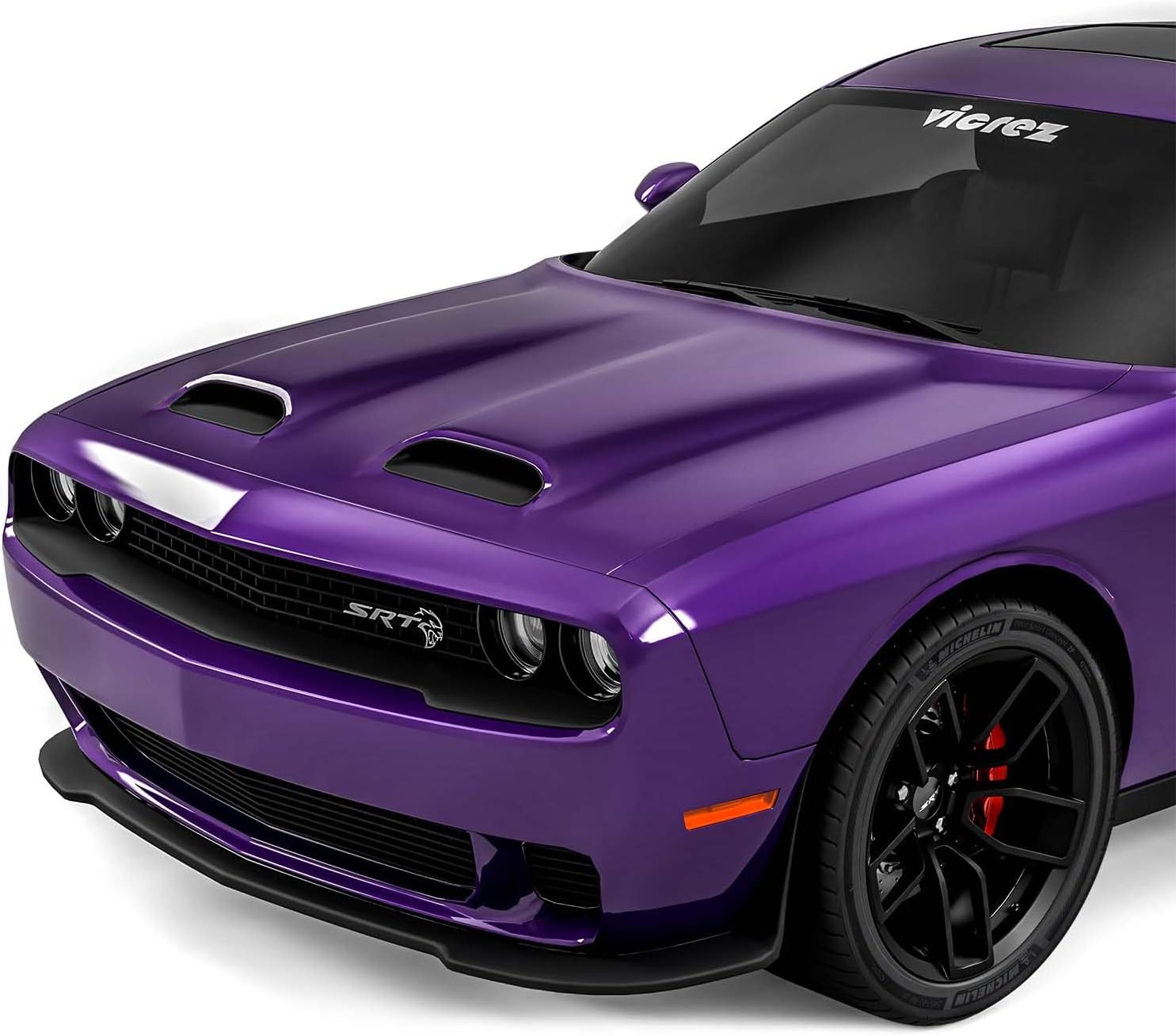 BRAND, CATEGORY, HOODS, VICREZ, Vicrez Redeye Style Hood W/Air Vent Scoop vz102320 compatible with Dodge Challenger 2008-2023