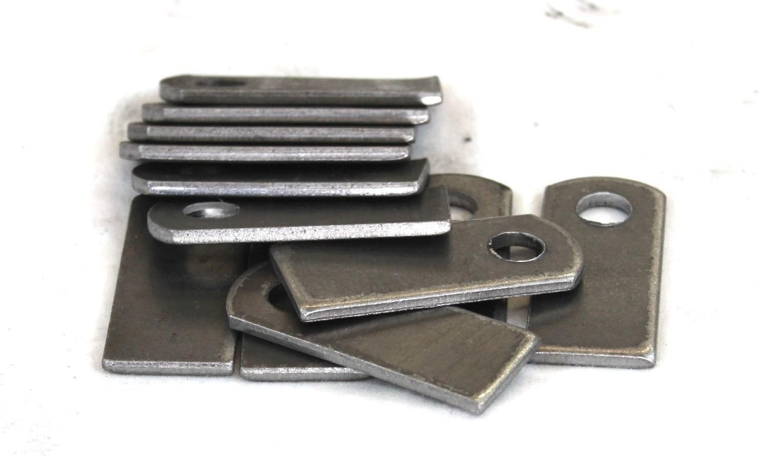 BRACKETS, BRAND, CATEGORY, UNP, Weld On Steel Flat Tab Brackets 1" x 2 3/8" x 1/8" Lot of 12 Brackets