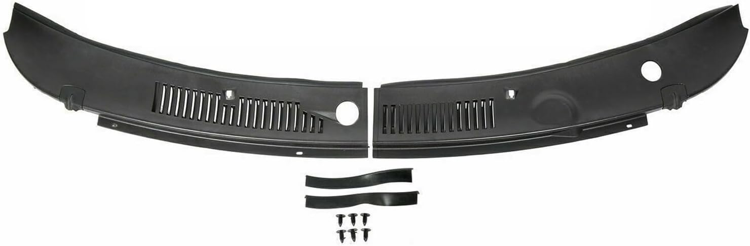 BRAND, CATEGORY, GRILLES, XIKEPAKS, Windshield Improved Wiper Cowl Vent Grille Panel Hood Compatible with Ford Mustang Mach 1 03-04 & SVT Cobra 99 01 03-04 & Equipado 99-03 & Base/GT 99-04 1999-2004