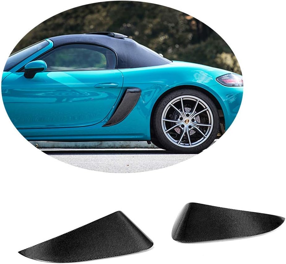 BRAND, CATEGORY, HOOD SCOOPS, XTT, XTT Side Air Intake Vent fits Porsche 718 Boxster Cayman 2016 2017 2018 Real Carbon Fiber CF Rear Fender Scoop Cover Trim